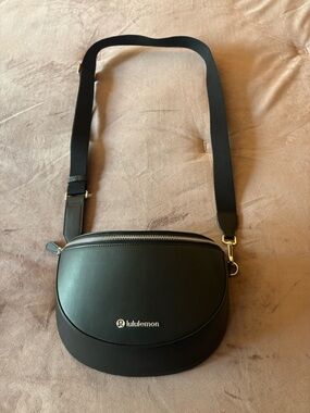 lululemon Black Logo Patch Crossbody Bag